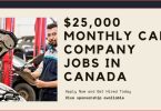 $25,000 Monthly Car Company Jobs in Canada